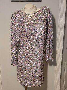 Pink Lily Sequin Shift Dress